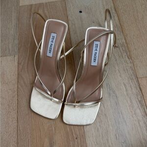 Steve Madden Metallic Gold Strappy Heels